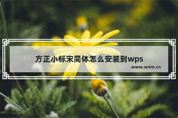 方正小标宋简体怎么安装到wps