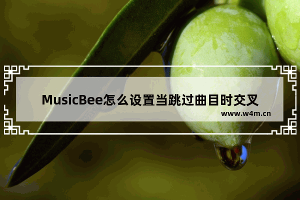 MusicBee怎么设置当跳过曲目时交叉淡入淡出