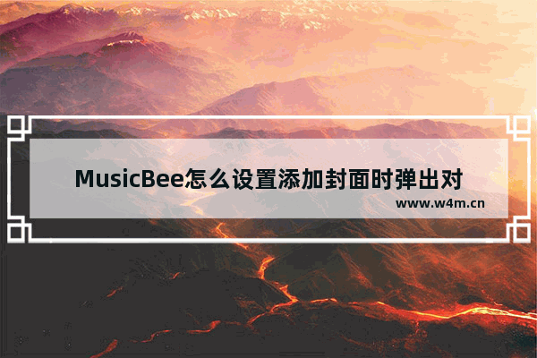 MusicBee怎么设置添加封面时弹出对话框