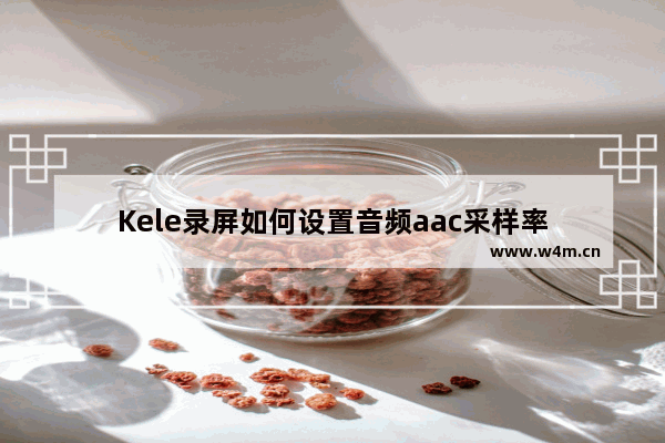 Kele录屏如何设置音频aac采样率