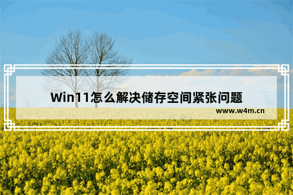 Win11怎么解决储存空间紧张问题