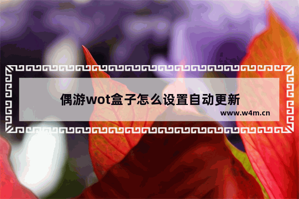 偶游wot盒子怎么设置自动更新