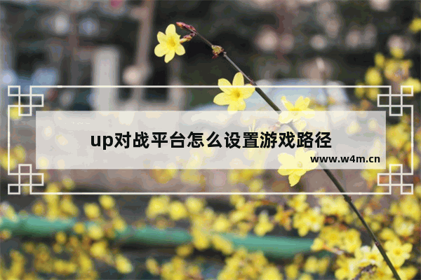 up对战平台怎么设置游戏路径