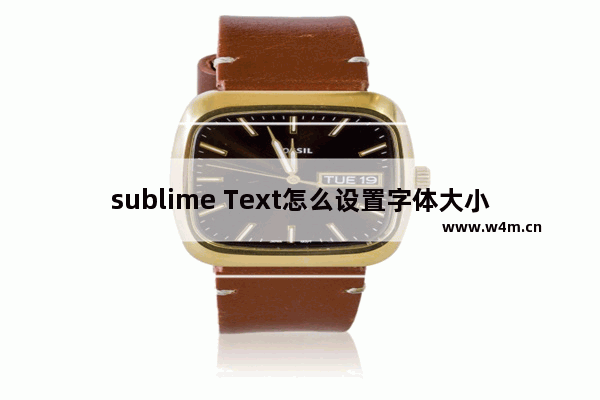 sublime Text怎么设置字体大小