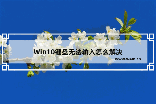 Win10键盘无法输入怎么解决