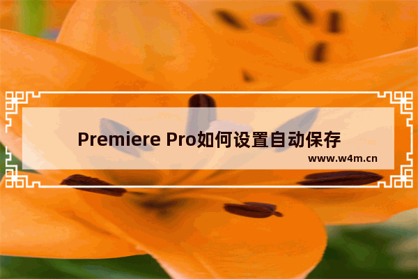 Premiere Pro如何设置自动保存