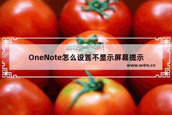 OneNote怎么设置不显示屏幕提示