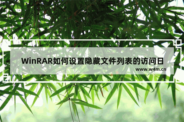 WinRAR如何设置隐藏文件列表的访问日期列