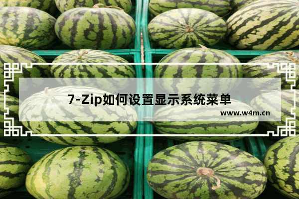 7-Zip如何设置显示系统菜单