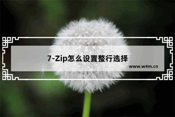 7-Zip怎么设置整行选择