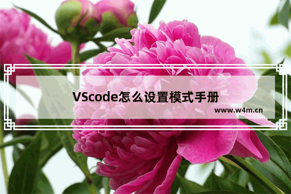 VScode怎么设置模式手册