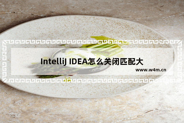 IntelliJ IDEA怎么关闭匹配大小写