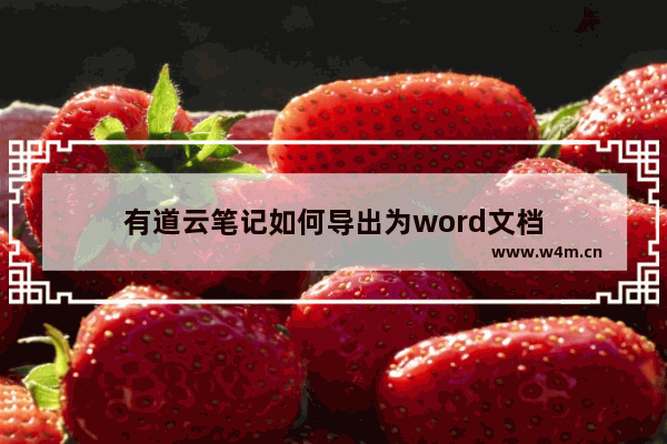 有道云笔记如何导出为word文档