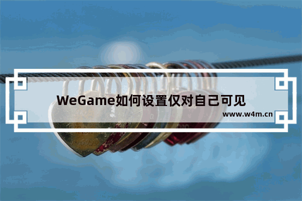 WeGame如何设置仅对自己可见