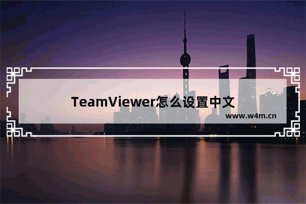 TeamViewer怎么设置中文