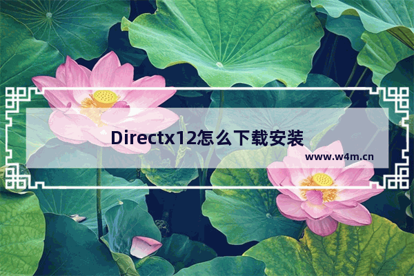 Directx12怎么下载安装