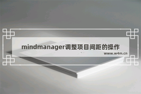 mindmanager调整项目间距的操作教程