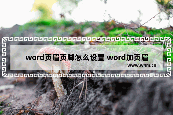 word页眉页脚怎么设置 word加页眉页脚的方法