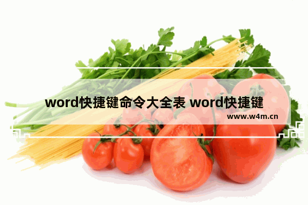 word快捷键命令大全表 word快捷键总结