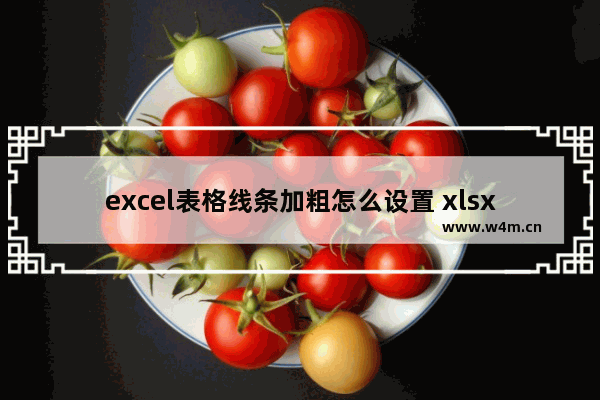 excel表格线条加粗怎么设置 xlsx表格线条怎么加粗