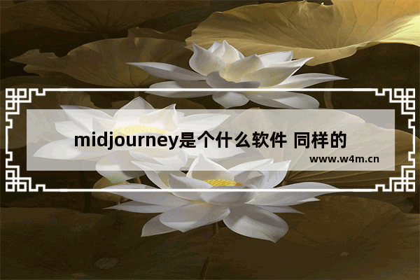 midjourney是个什么软件 同样的软件还有什么