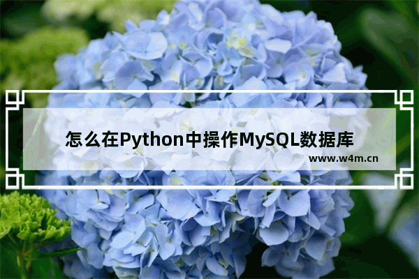 怎么在Python中操作MySQL数据库 Python中操作MySQL的方法