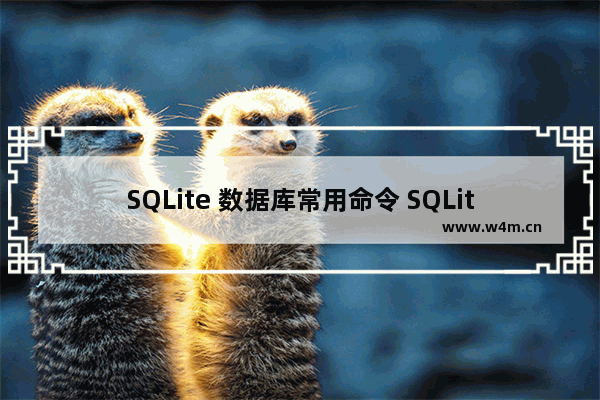 SQLite 数据库常用命令 SQLite 数据库命令大全