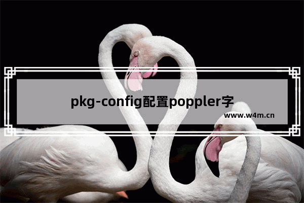 pkg-config配置poppler字体方法 pkg-config配置注意事项