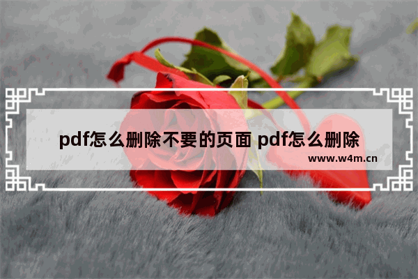 pdf怎么删除不要的页面 pdf怎么删除多余的页面