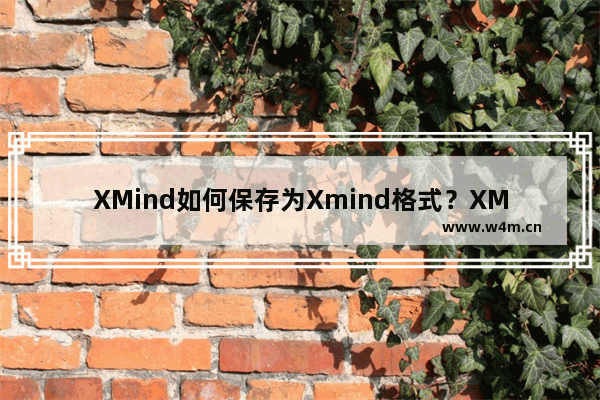 XMind如何保存为Xmind格式？XMind保存为Xmind格式的详细方法