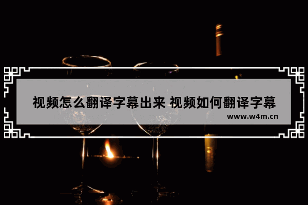 视频怎么翻译字幕出来 视频如何翻译字幕