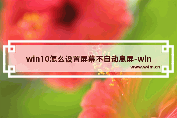 win10怎么设置屏幕不自动息屏-win10设置屏幕不自动休眠的方法