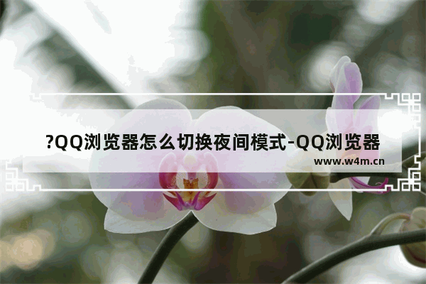 ?QQ浏览器怎么切换夜间模式-QQ浏览器电脑版设置夜间模式的方法教程