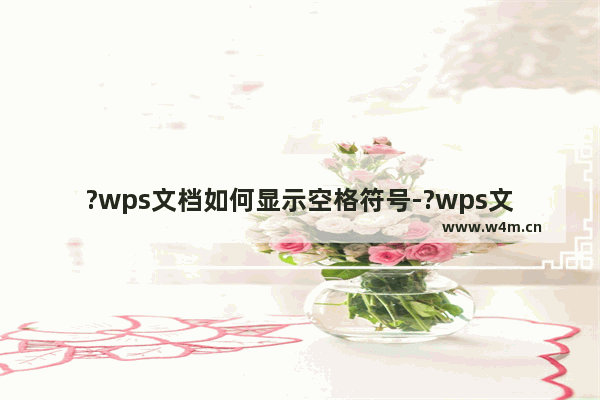 ?wps文档如何显示空格符号-?wps文档按下空格显示灰色小圆点空格标记的方法