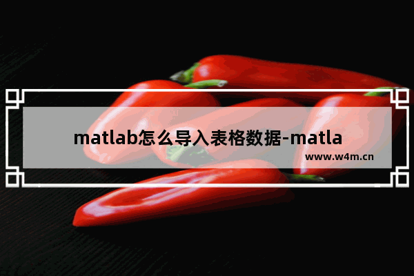 matlab怎么导入表格数据-matlab导入Excel表格数据的方法