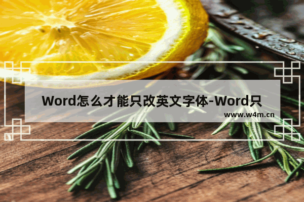 Word怎么才能只改英文字体-Word只改英文字体的方法