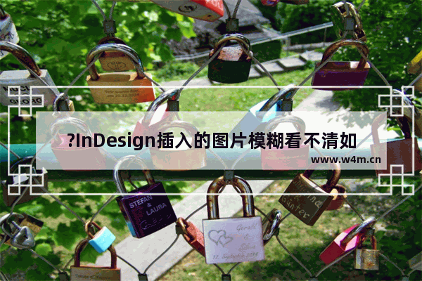 ?InDesign插入的图片模糊看不清如何高清显示出来-?InDesign将插入的图片高清显示出来的方法