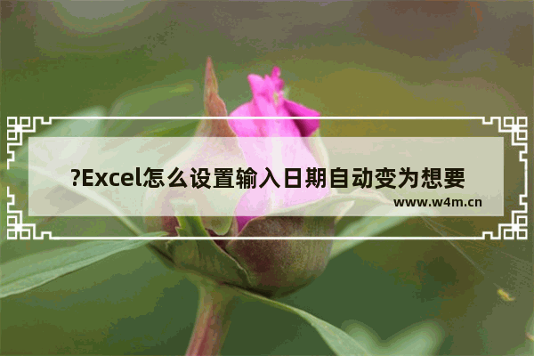 ?Excel怎么设置输入日期自动变为想要的格式-Excel表格中设置输入日期自动变为指定格式的方法教程