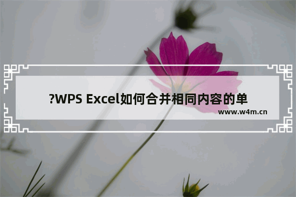 ?WPS Excel如何合并相同内容的单元格-WPS表格合并相同内容的方法教程