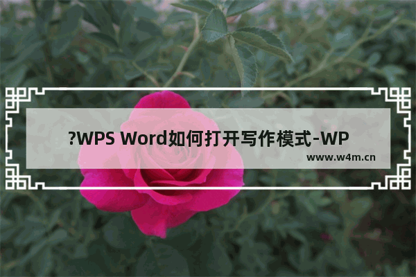 ?WPS Word如何打开写作模式-WPS文档打开进入写作模式的方法教程