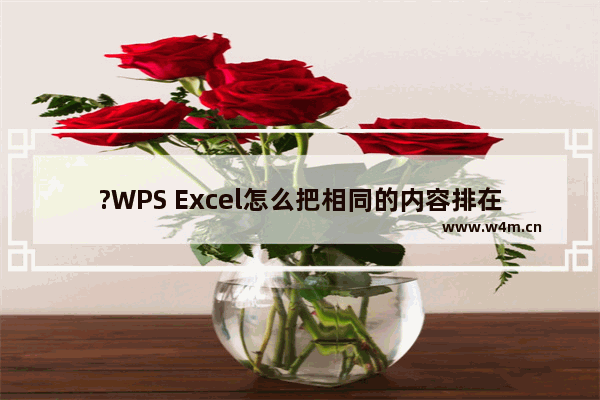 ?WPS Excel怎么把相同的内容排在一起-WPS表格中将相同的数据信息排列在一起的方法教程