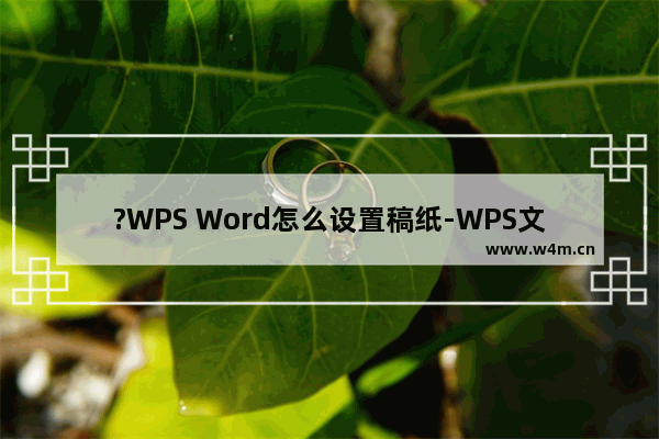 ?WPS Word怎么设置稿纸-WPS文档中进行稿纸设置的方法教程