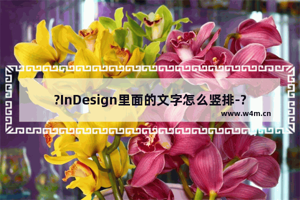 ?InDesign里面的文字怎么竖排-?InDesign将横向文字设置为竖向文字的方法