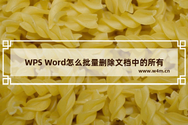 WPS Word怎么批量删除文档中的所有图片-WPS文档一次性删除全部图片的方法教程