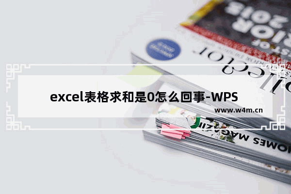 excel表格求和是0怎么回事-WPS Excel表格求和为0的解决方法