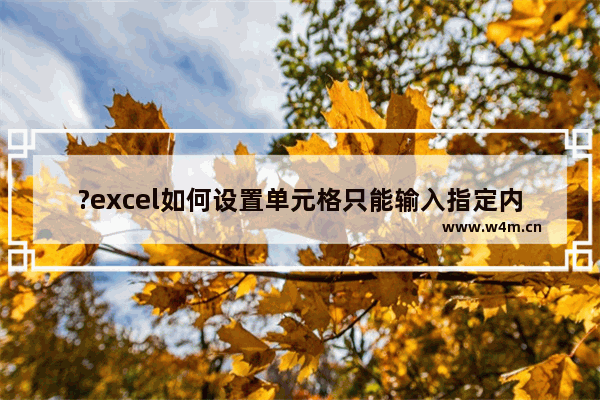 ?excel如何设置单元格只能输入指定内容-excel单元格中限制填写固定内容的设置方法