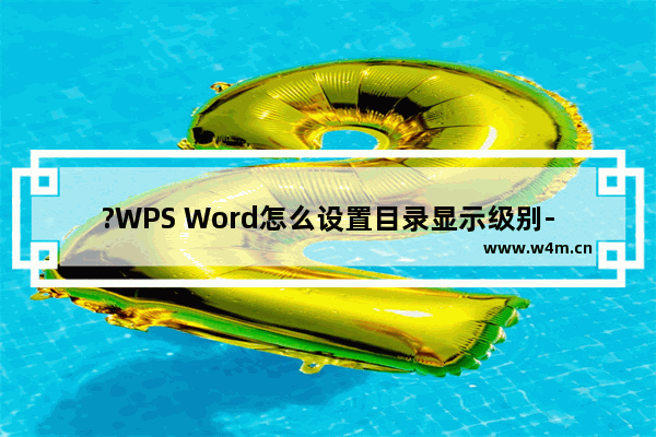 ?WPS Word怎么设置目录显示级别-WPS文档中调整目录显示级别的方法教程