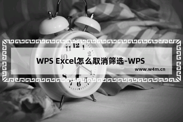 WPS Excel怎么取消筛选-WPS Excel还原筛选的数据的方法