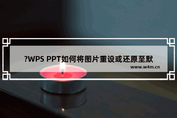 ?WPS PPT如何将图片重设或还原至默认状态-WPS演示文稿中将图片恢复原始效果的方法教程