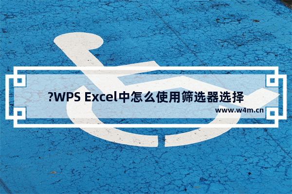 ?WPS Excel中怎么使用筛选器选择数据-WPS表格使用诗选功能进行筛选分类的方法教程